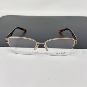 Versace Italy MOD 1220-B 1052 52-16-135 GOLD TORTOISE EYEGLASSES